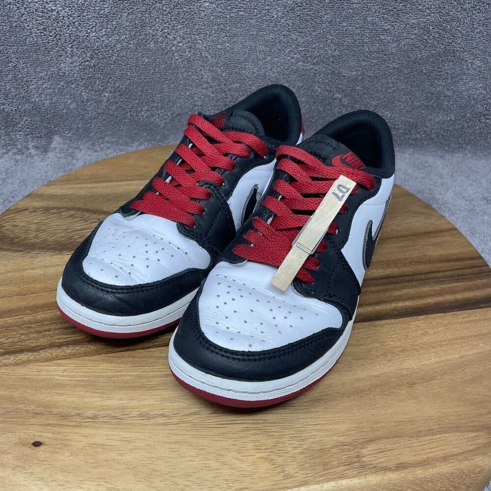 Nike Air Jordan 1 Retro Low OG White/Red CZ0858-106 Shoes 4.5Y Women's Size 6 - Picture 8 of 9